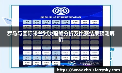 罗马与国际米兰对决前瞻分析及比赛结果预测解析